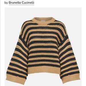 !!!SOLD!!!Brunello Cucinelli Striped wool, cashmere, and silk sweater XL